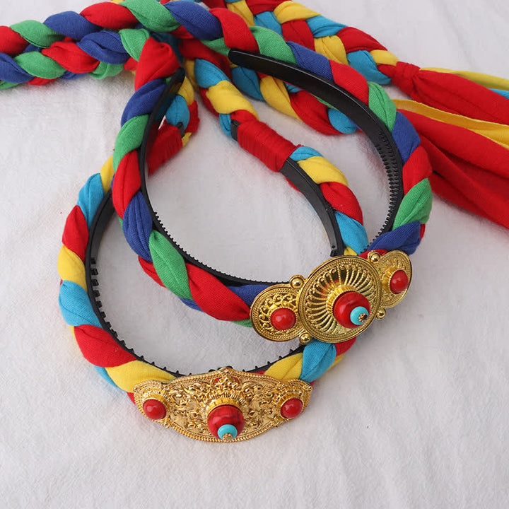 Tibetan Colorful Tassel Beads Hair Decoration Hair Accessories