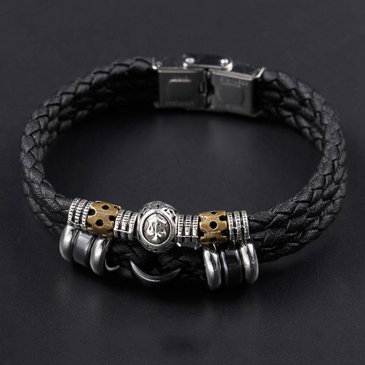 Buddha Stones 12 Constellations of the Zodiac Hematite Protection Bracelet