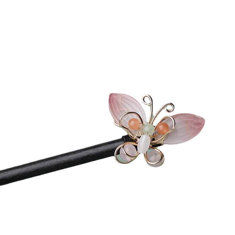 Ebony Wood Butterfly Balance Hairpin Decoration