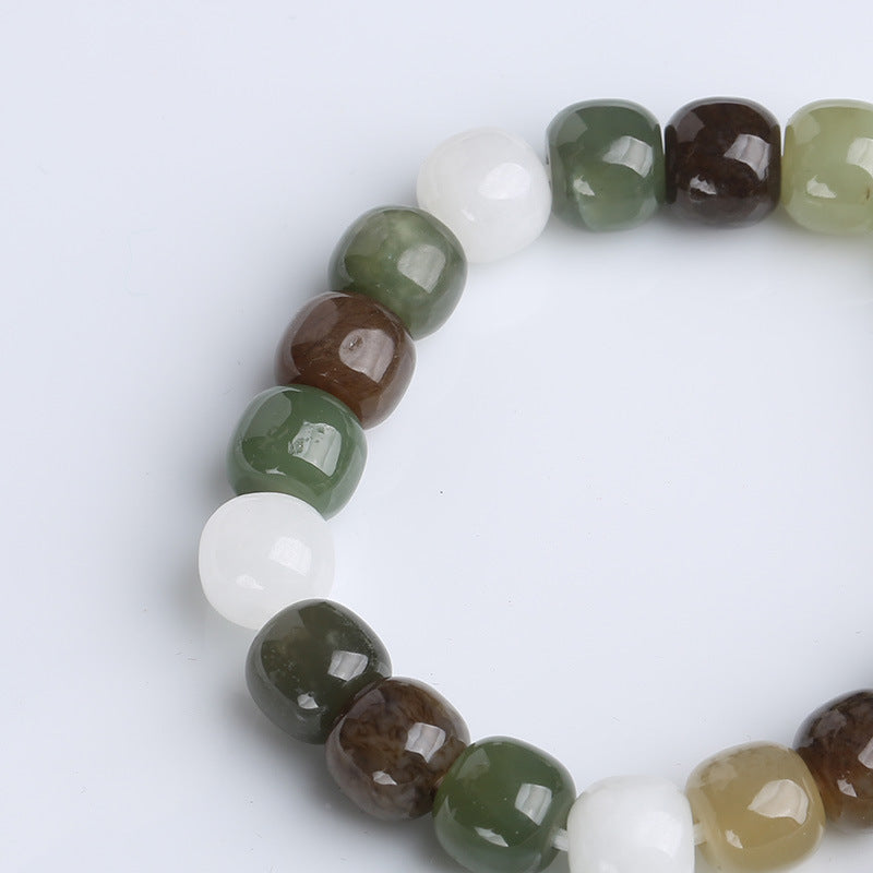 Buddha Stones Gradient Jade Luck Blessing Bracelet