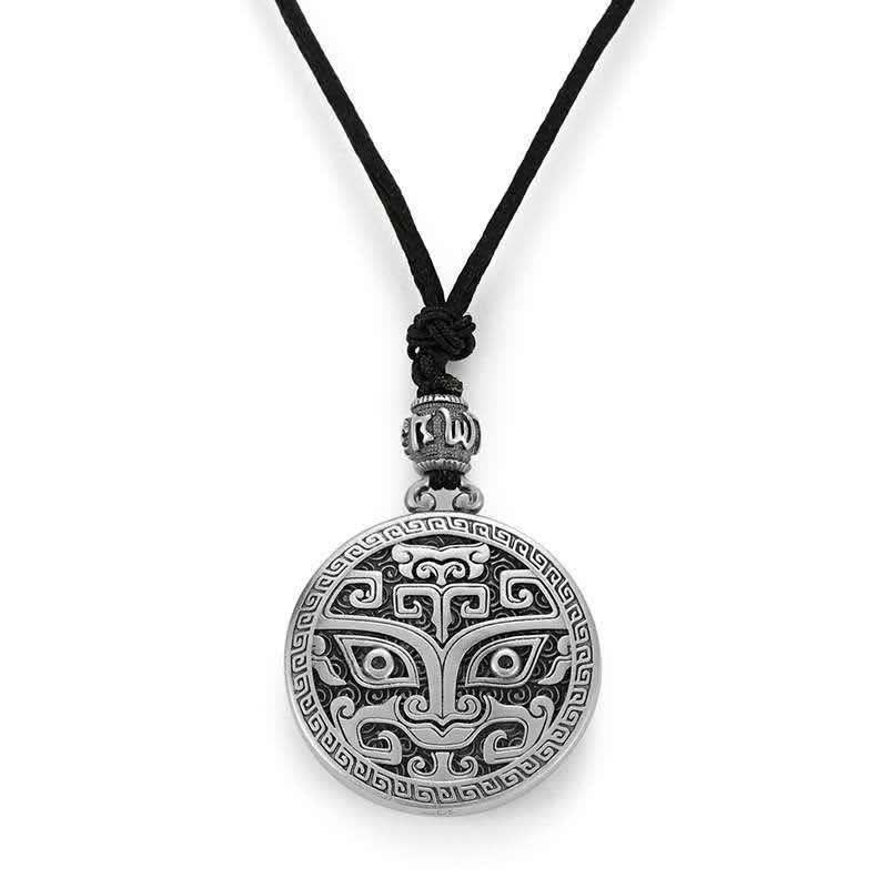 Lucky FengShui Mythological Creature Taotie Wealth Necklace Pendant