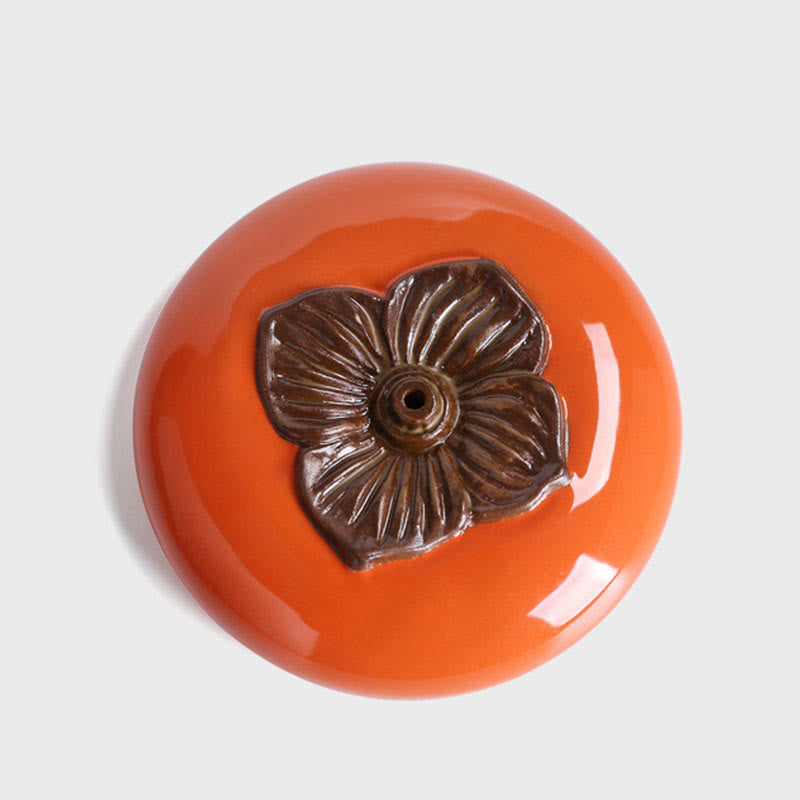 Persimmon Ceramic Meditation Healing Incense Burner Incense Holders