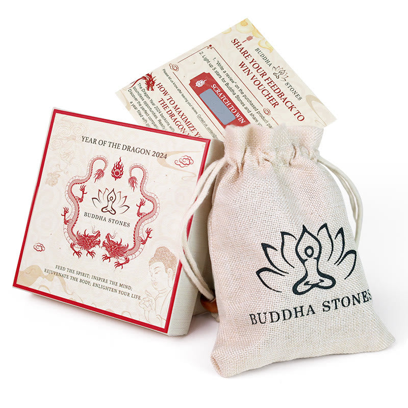 Buddha Stones Luck Dragon Red String Protection Bundle