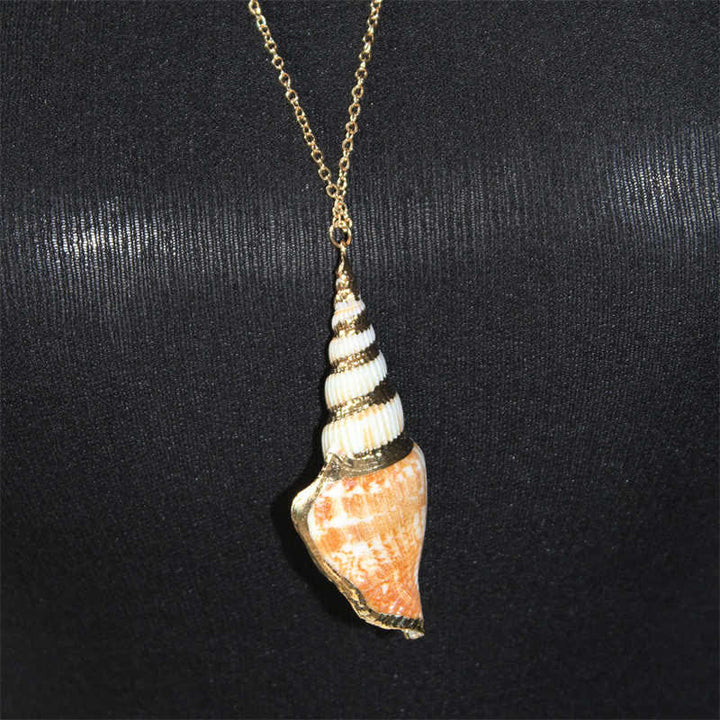 Natural Shankha Conch Shell Seashell Lucky Necklace Pendant