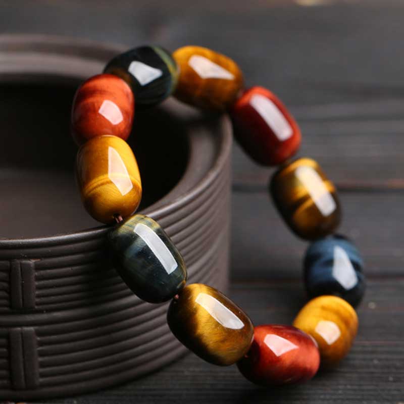 Buddha Stones Natural Tiger Eye Healing Protection Bracelet