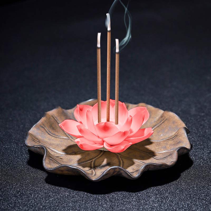 Tibetan Lotus Blessing Incense Burner Decoration