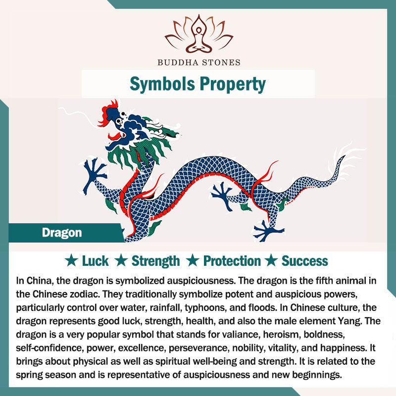 Buddha Stones Dragon Snake Handmade Amulet Protection Chain Bracelet