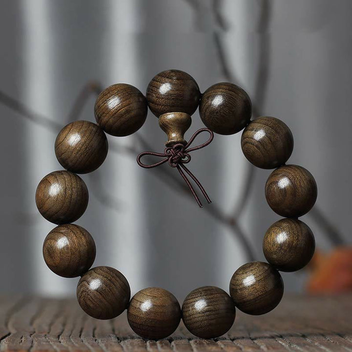 Rare Phoebe Zhennan Wood Spirituality Blessing Bracelet