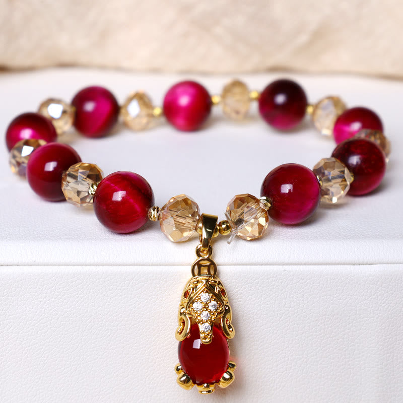 FREE Today: Enhance Self Confidence Self Worth Red Tiger Eye PiXiu Fox Protection Bracelet