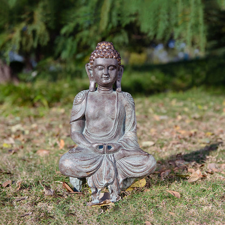 Meditating Zen Buddha Serenity Resin Statue Figurine Home Decoration