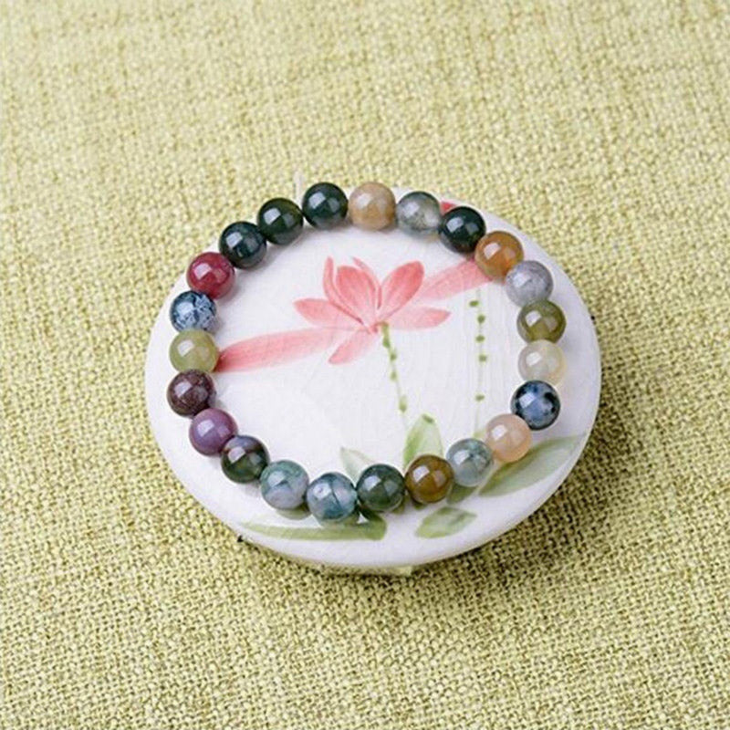 Buddha Stones  India Agate Beads Luck Yoga Bracelet