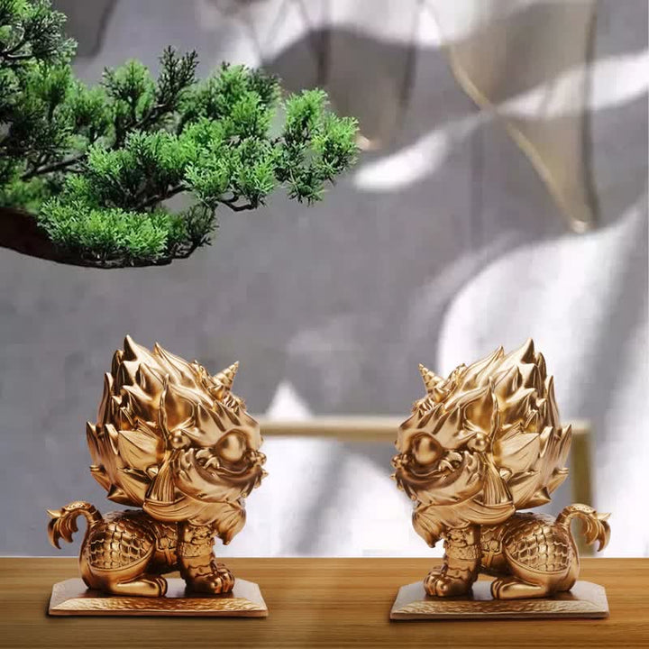 Lion Statue Strength Resin Home Office Decoration