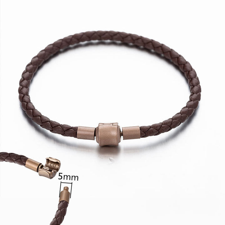 Buddha Stones Vintage Leather Rope Luck Braid String Bracelet