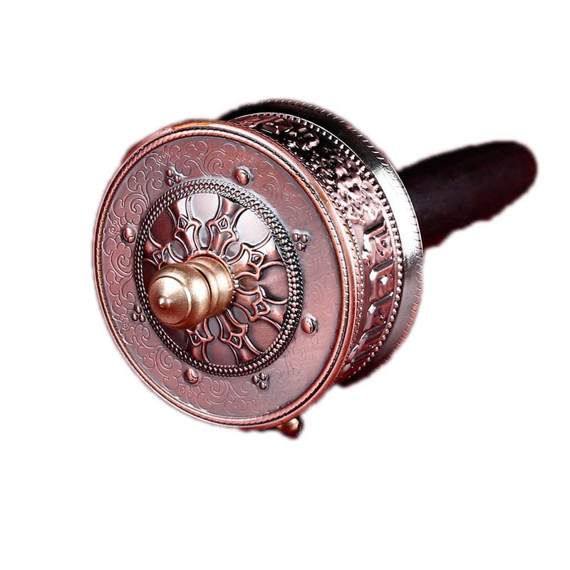 Tibetan Prayer Wheel Six True Words Sandalwood Protection Decoration