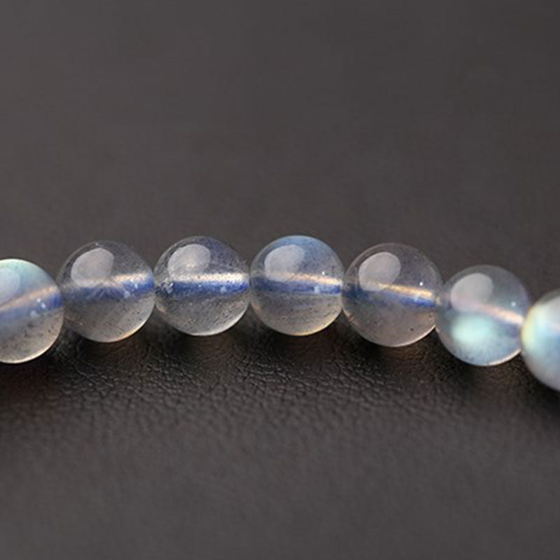 Natural Moonstone Flower Chram Healing Beads Bracelet