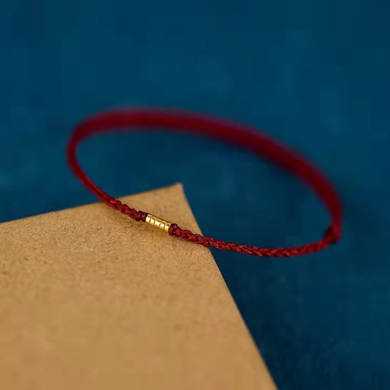 FREE Today: Keep Positive Golden Bead Braided String Lucky Bracelet Anklet