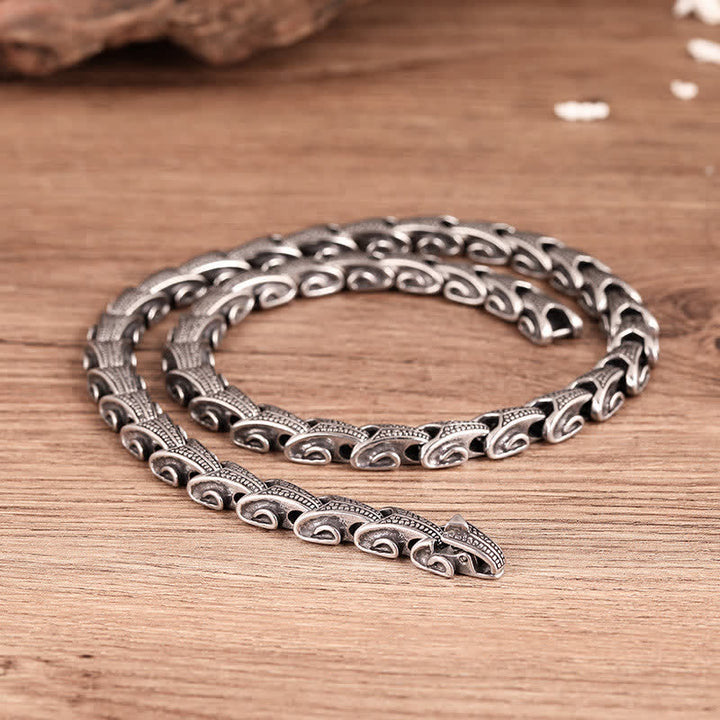 Dragon Pattern Titanium Steel Protection Necklace Pendant Bracelet