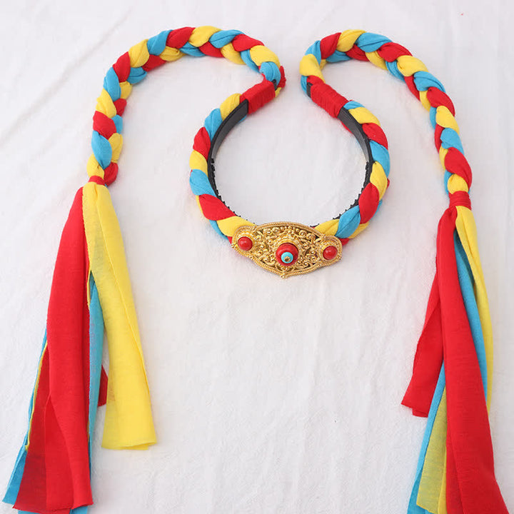 Tibetan Colorful Tassel Beads Hair Decoration Hair Accessories