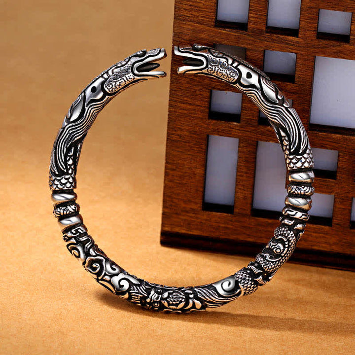 Dragon Head Carved Luck Bracelet Bangle