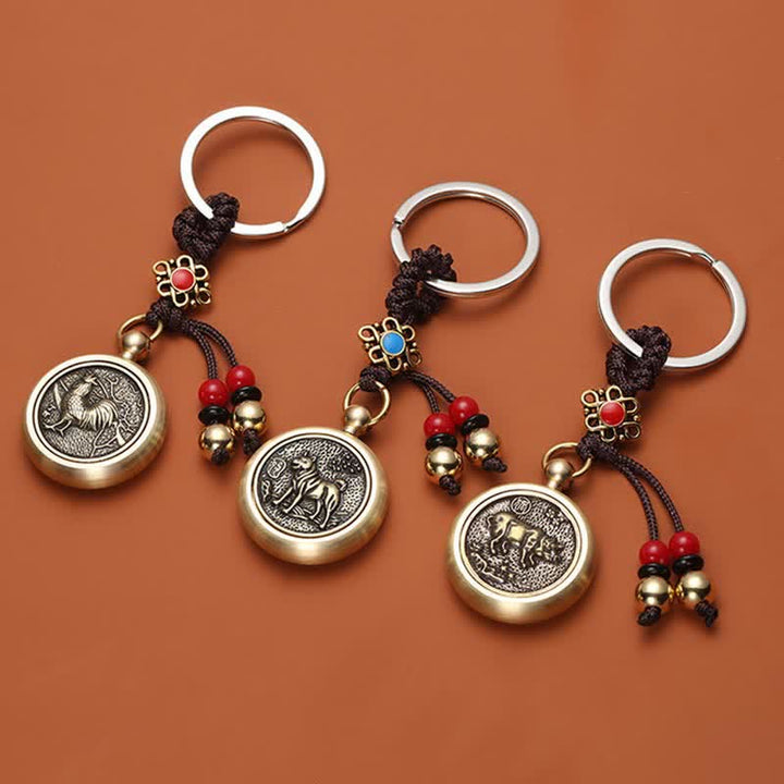 12 Chinese Zodiac Blessing Wealth Fortune Keychain