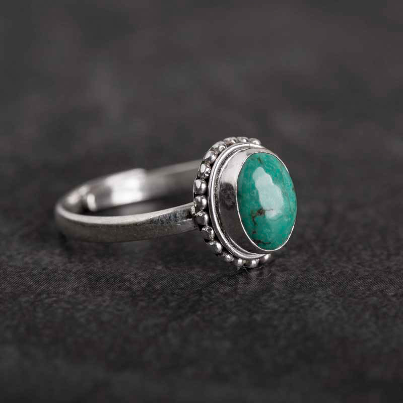 925 Sterling Silver Turquoise Wisdom Love Ring