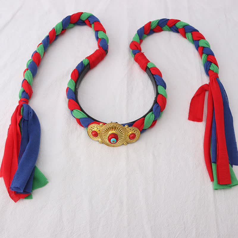 Tibetan Colorful Tassel Beads Hair Decoration Hair Accessories