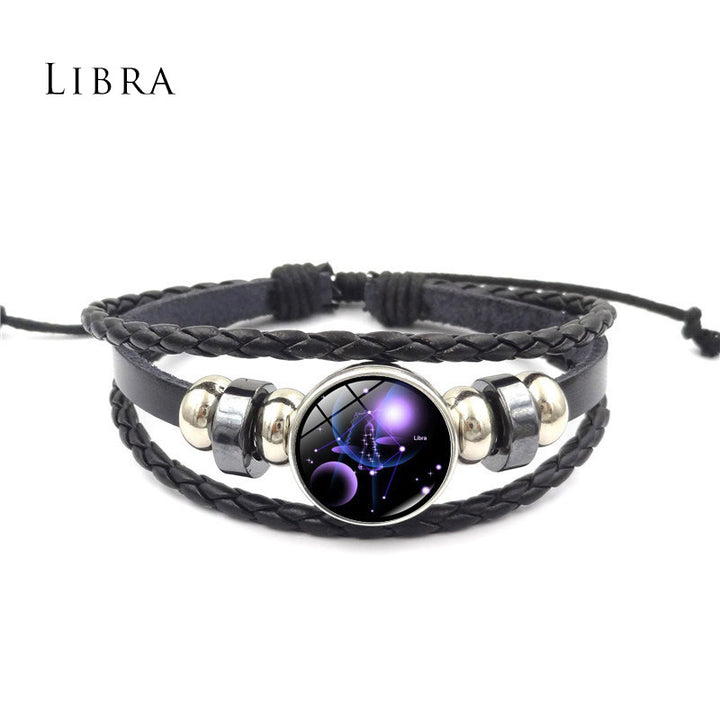 Buddha Stones 12 Constellations of the Zodiac Moon Protection Bracelet