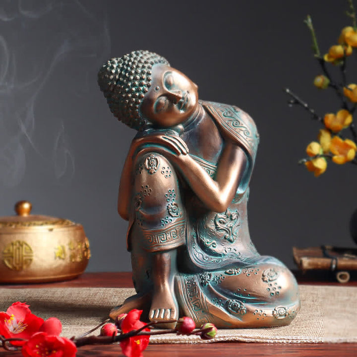 Tibetan Meditating Buddha Serenity Resin Statue Decoration