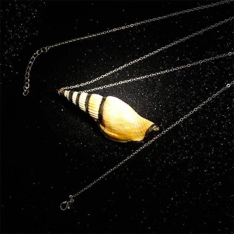 Natural Shankha Conch Shell Seashell Lucky Necklace Pendant