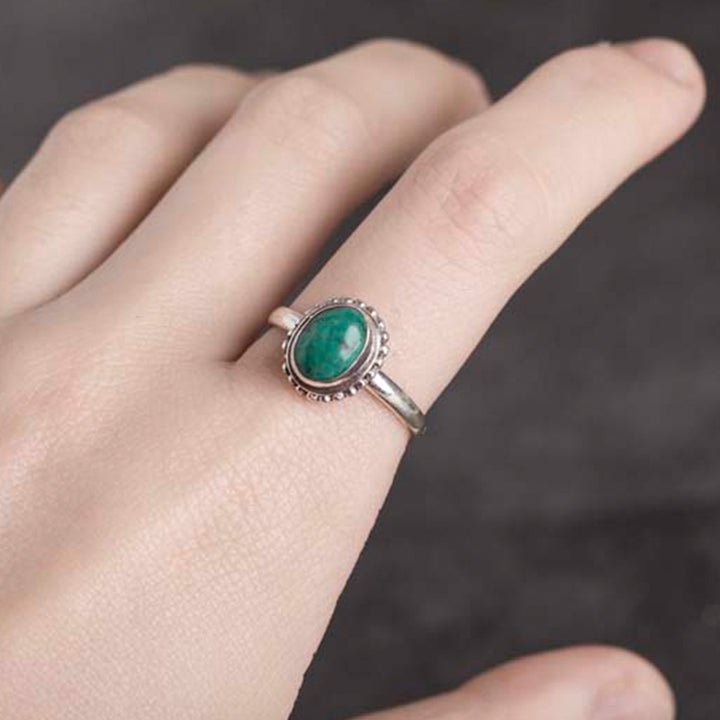 925 Sterling Silver Turquoise Wisdom Love Ring