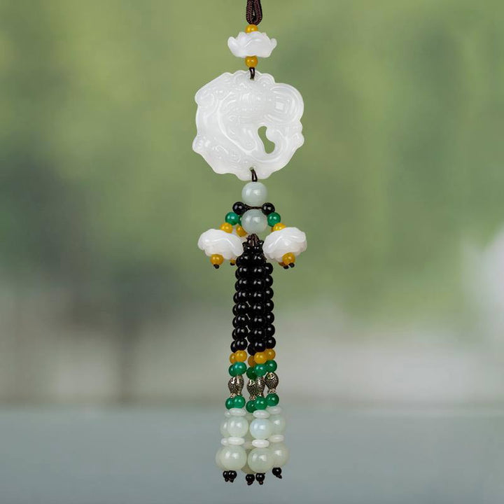 Buddha Stones FengShui Jade PiXiu Blessing Car Pendant Decoration