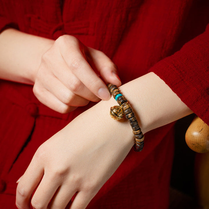 Agarwood Red Agate Turquoise Balance Strength Bracelet