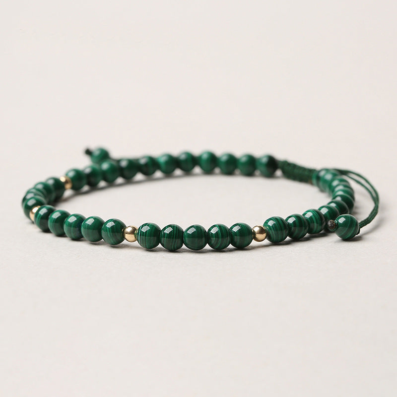 Buddha Stones Natural Malachite Protection Calmness String Bracelet