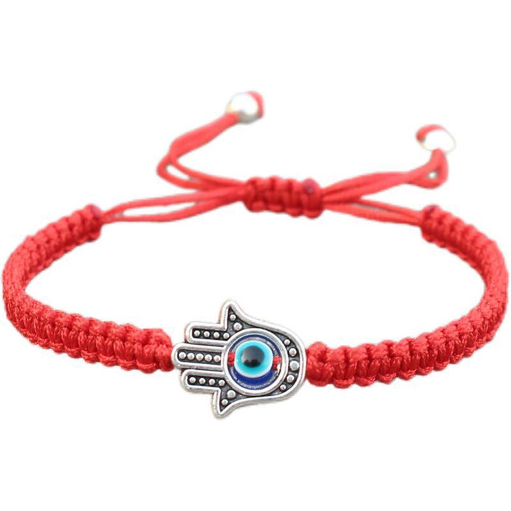 Buddha Stones Handmade Hamsa Symbol Protection Luck String Bracelet