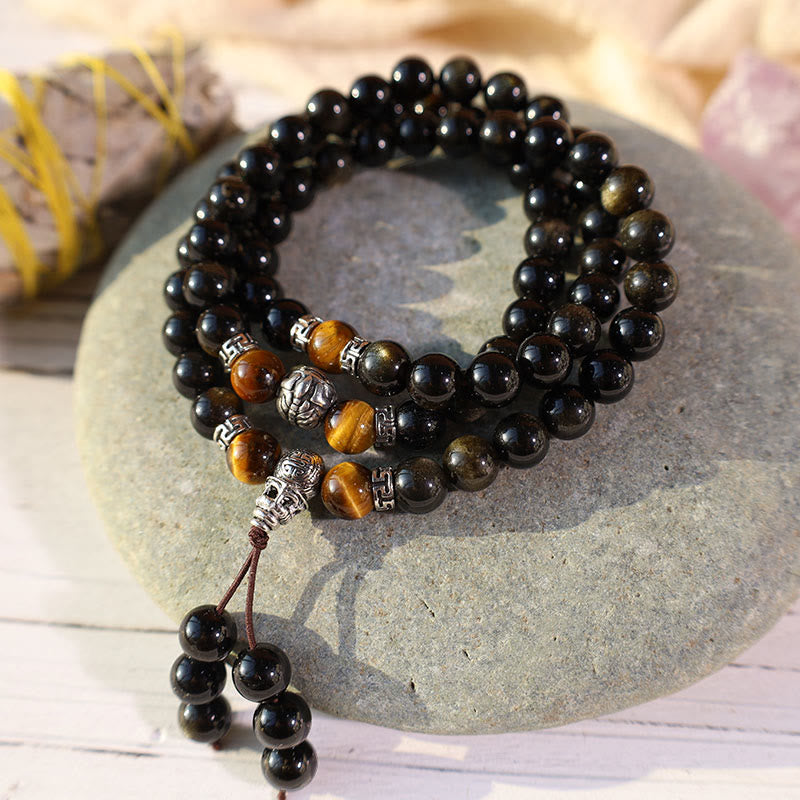 Golden Obsidian Energy Bracelet Necklace