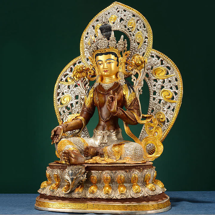 Bodhisattva Green Tara Hope Copper Statue Decoration