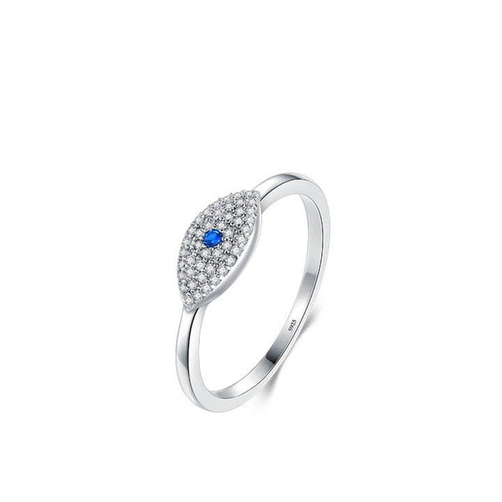 925 Sterling Silver Evil Eye Zircon Protection Ring