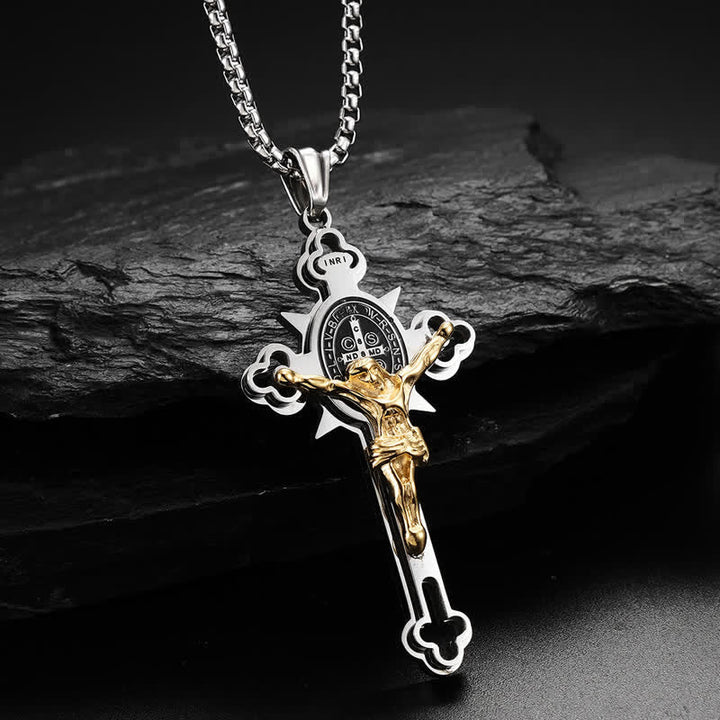 FREE Today: ST.Benedict Protection Cross Power Pendant Necklace