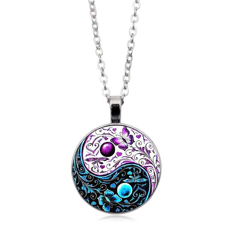 Buddha Stones Yin Yang Chain Balance Necklace Pendant