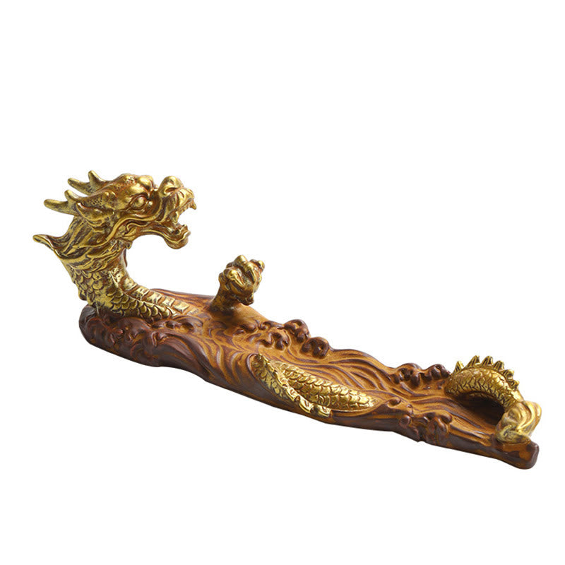 Dragon Protection Ceramic Stick Incense Burner Decoration