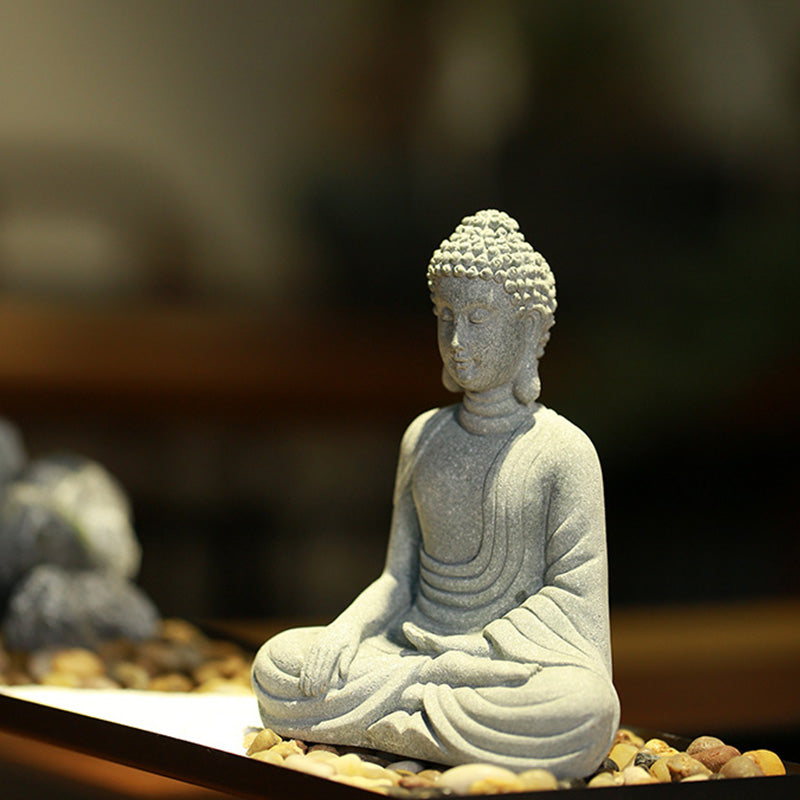 Buddha Stones Sitting Meditation Buddha Blessing Compassion Decoration