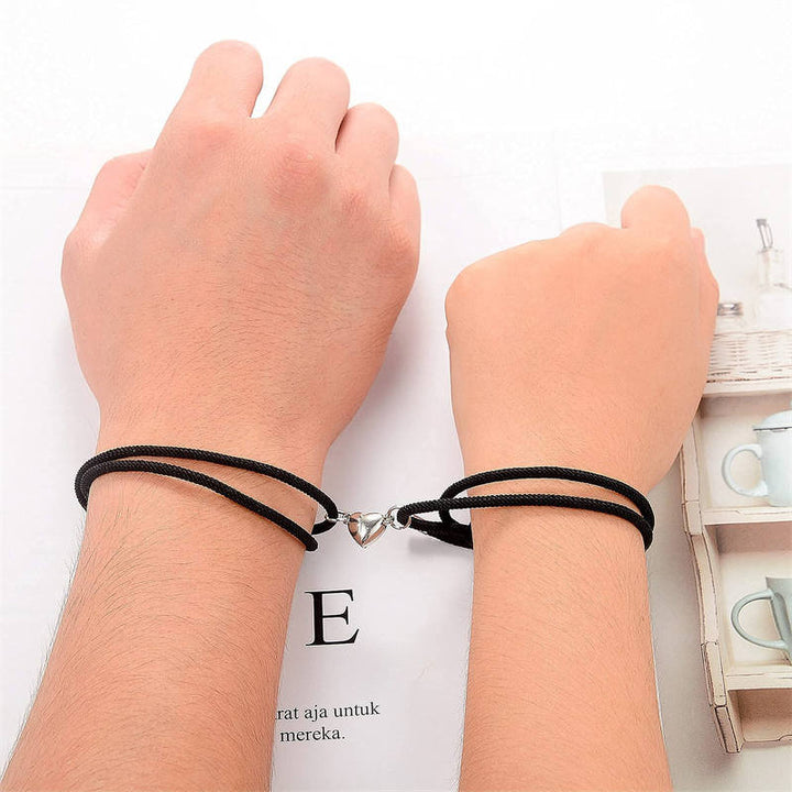 2Pcs Love Magnetic Couple String Strength Bracelet