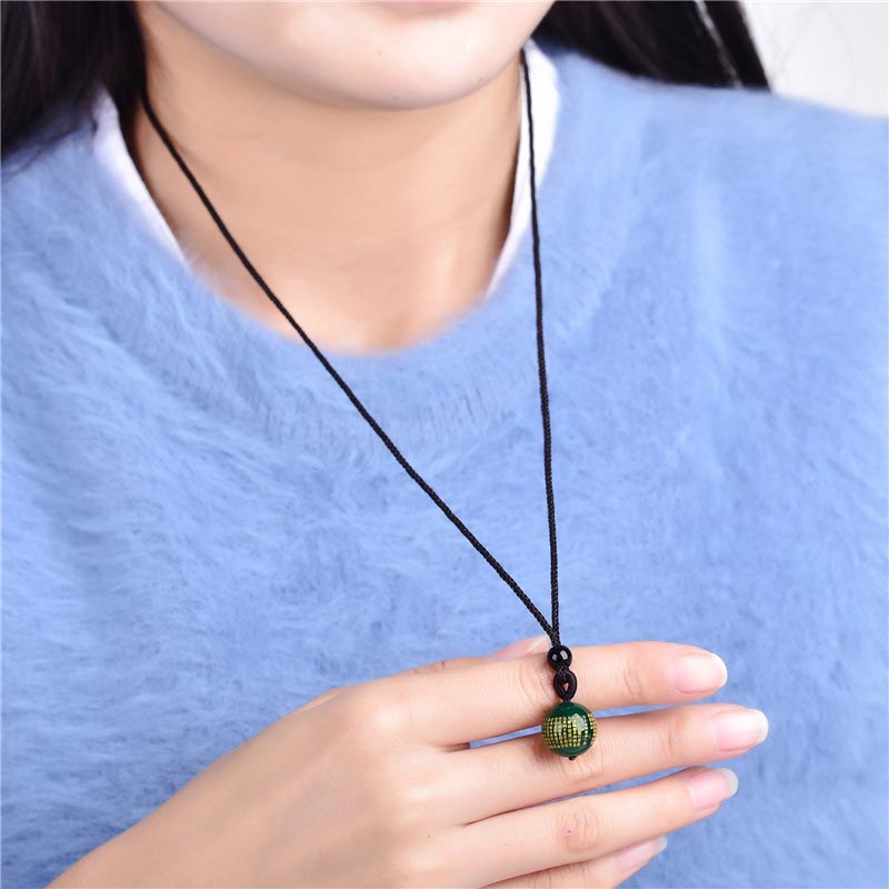 Buddha Stones Tibetan Buddhism Ancient Heart Sutra Necklace