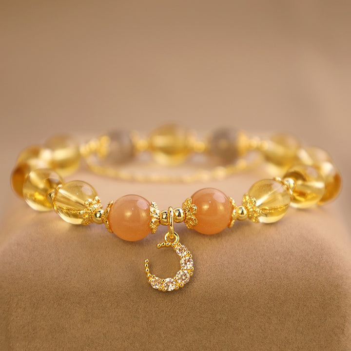 Buddha Stones Blessed Moon Citrine Abundant Energy Bracelet