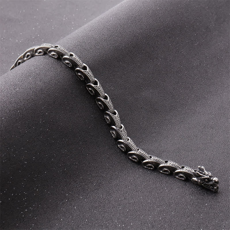 Dragon Pattern Titanium Steel Protection Necklace Pendant Bracelet