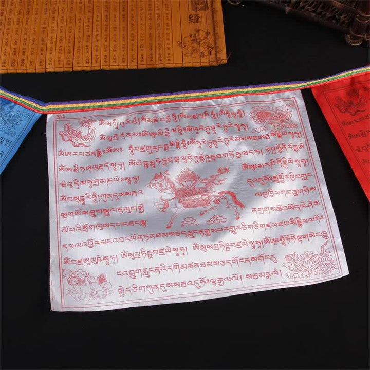 Tibetan 5 Colors Windhorse Auspicious Outdoor Prayer Flag