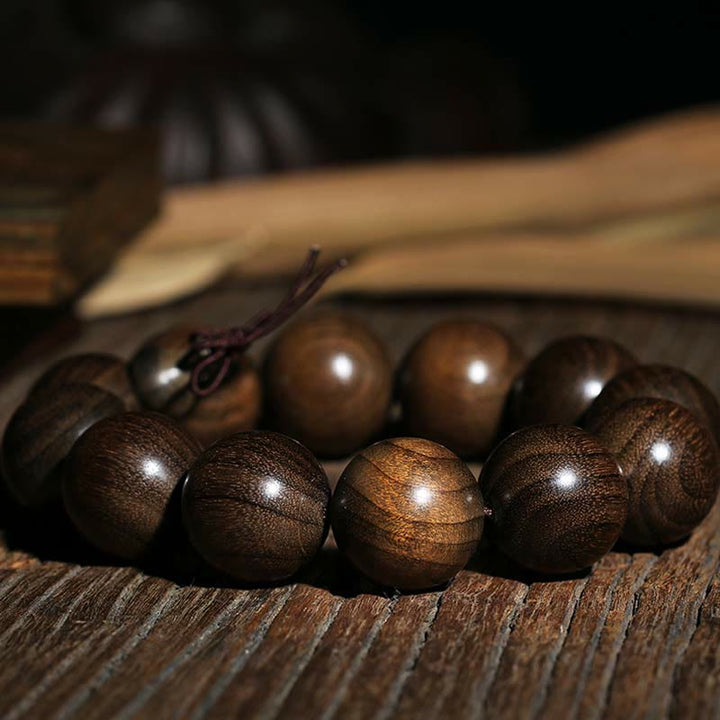 Rare Phoebe Zhennan Wood Spirituality Blessing Bracelet