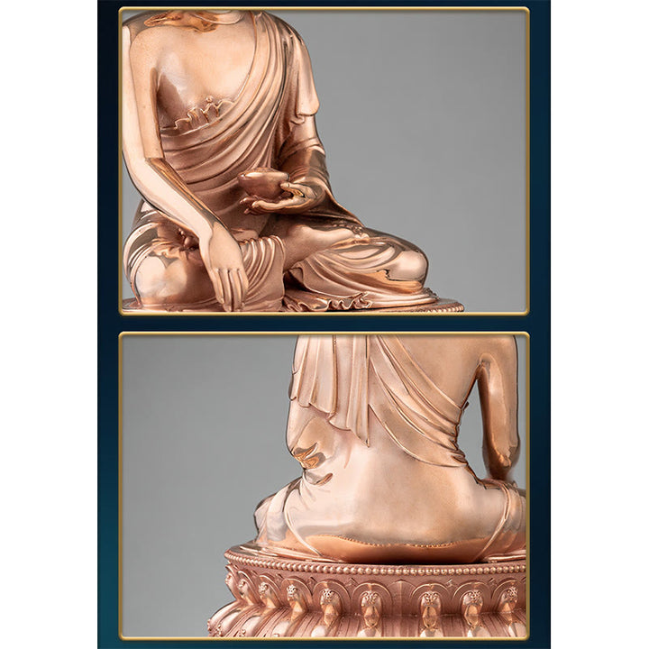 Gautama Shakyamuni Buddha Figurine Serenity Copper Statue Home Decoration