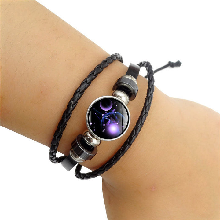 Buddha Stones 12 Constellations of the Zodiac Moon Protection Bracelet