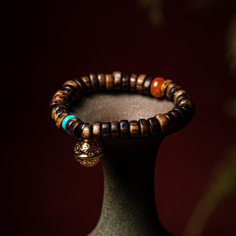 Agarwood Red Agate Turquoise Balance Strength Bracelet